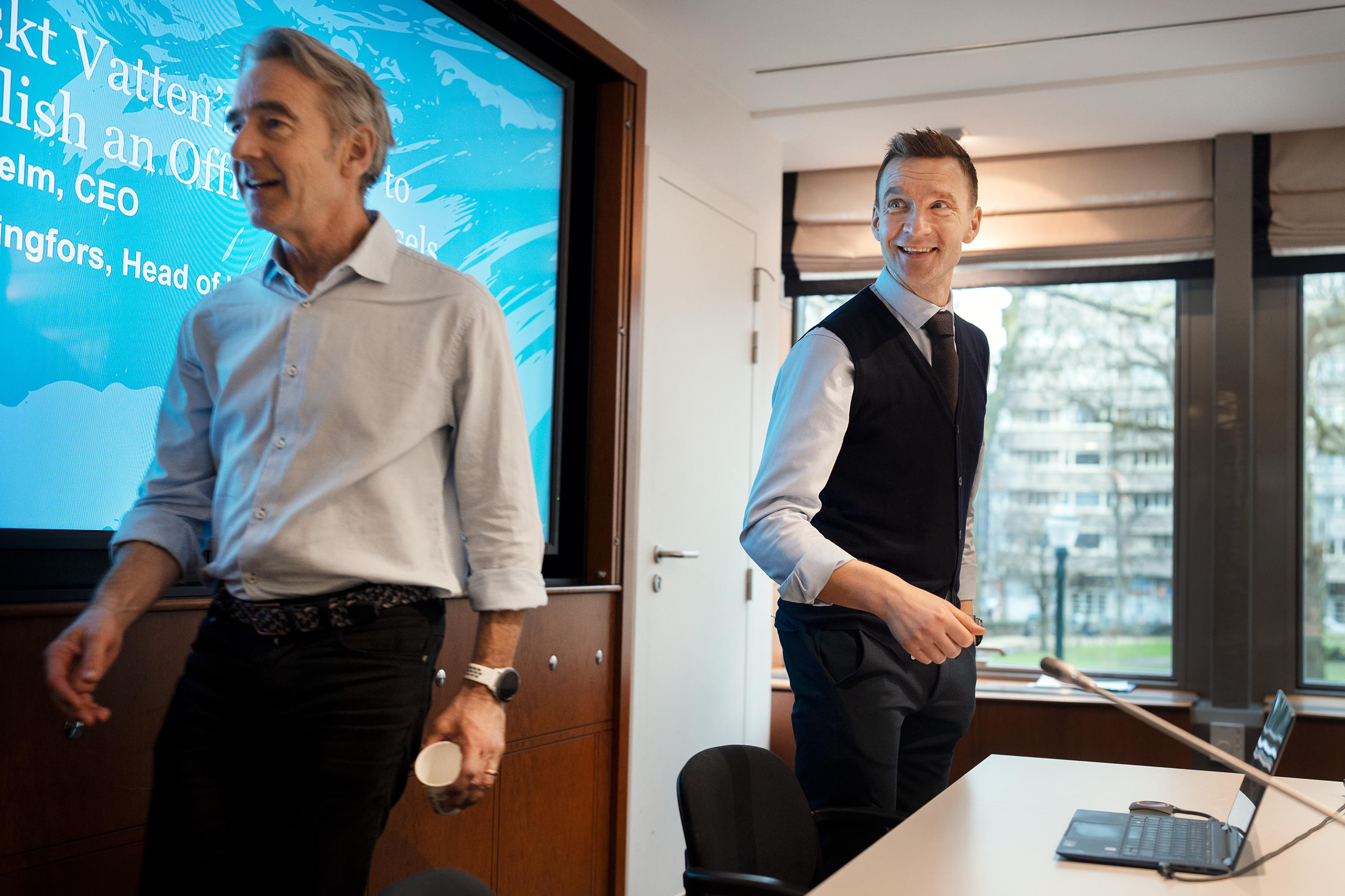 Svenskt Vattens medarbetare på möte i Bryssel.